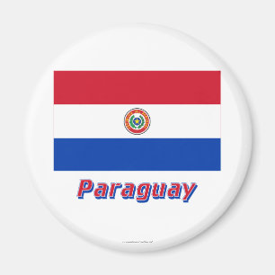Íman Bandeira de Paraguai com nome