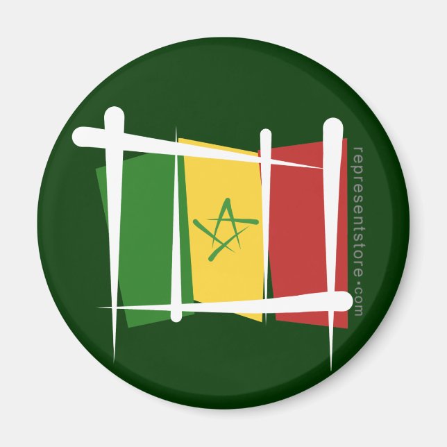 Íman Bandeira de Pincel Senegal (Frente)