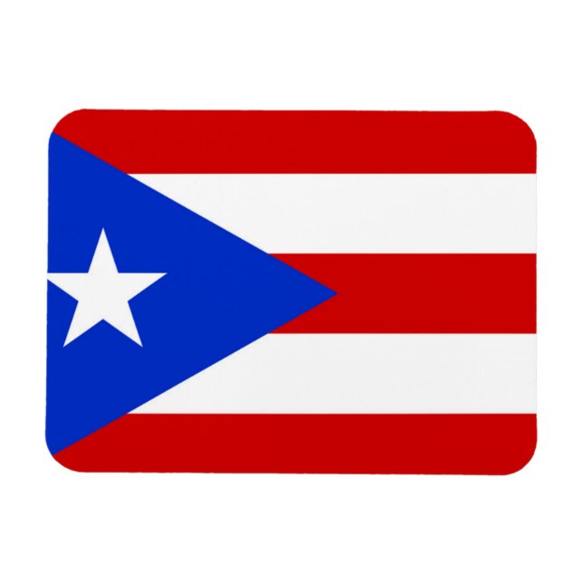 Íman Bandeira de Porto Rico (Horizontal)