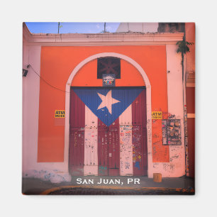 Íman Bandeira de Porto Rico (Old San Juan, PR Arte de R