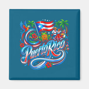 Íman bandeira de porto rico sapo floral boricua hispâni