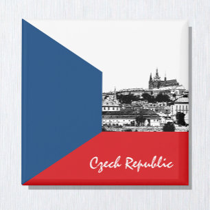 Íman Bandeira de Praga e Tcheco - cidade histórica/Tch