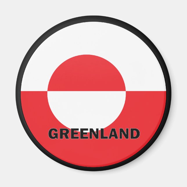 Íman Bandeira de qualidade da rocha da Gronelândia (Frente)