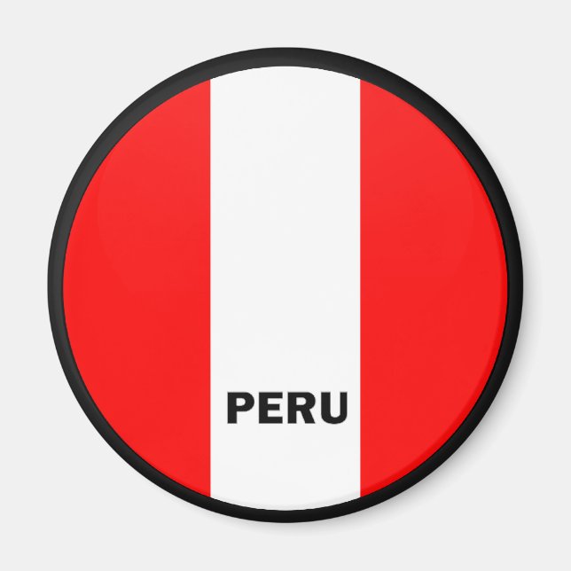 Íman Bandeira de qualidade da rocha do Peru (Frente)