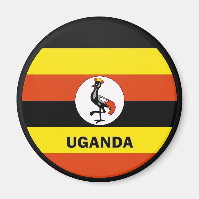 Íman Bandeira de qualidade da rocha do Uganda (Frente)