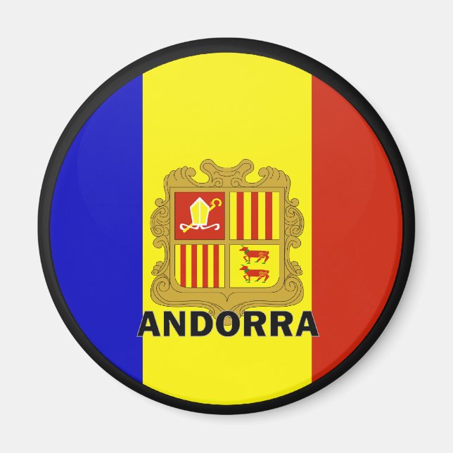 Íman Bandeira de qualidade da Roundel Andorra (Frente)