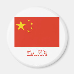Íman Bandeira de República Popular da China com nome