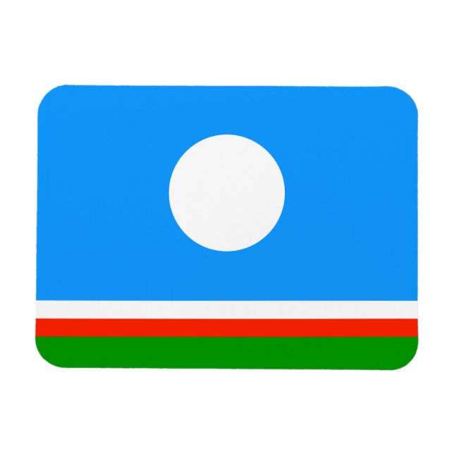 Íman Bandeira de Sakha (Horizontal)