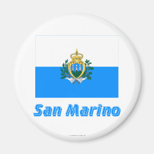 Íman Bandeira de San Marino com nome