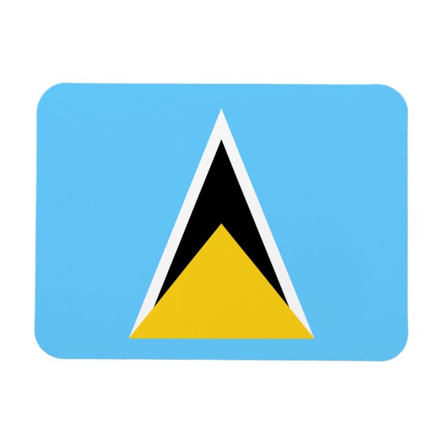 Íman Bandeira de Santa Lúcia (Horizontal)