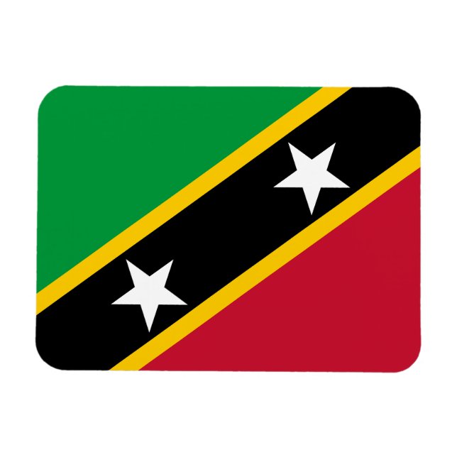Íman Bandeira de São Cristóvão e Nevis (Horizontal)