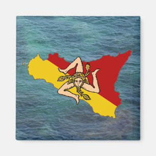 Íman Bandeira de Sicília & ímã da ilha