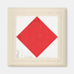 Íman Bandeira de sinal náutica da letra "F"