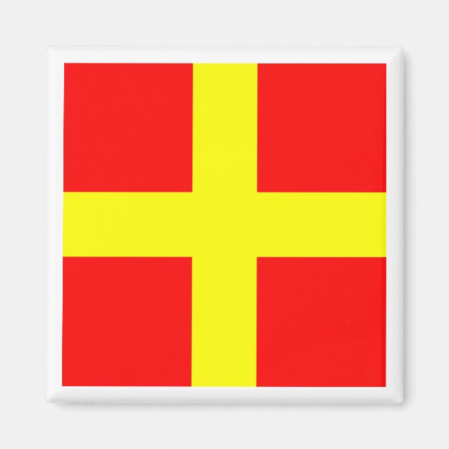 Íman Bandeira de Sinalização Marítima Internacional ROM (Frente)