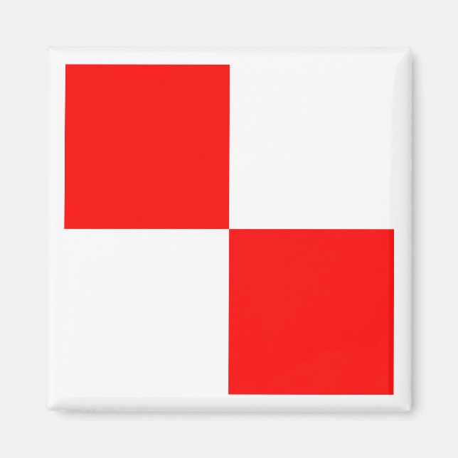 Íman Bandeira de Sinalização Marítima Internacional UNI (Frente)