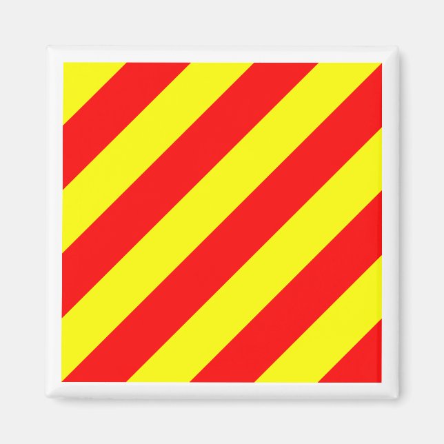 Íman Bandeira de Sinalização Marítima Internacional YAN (Frente)