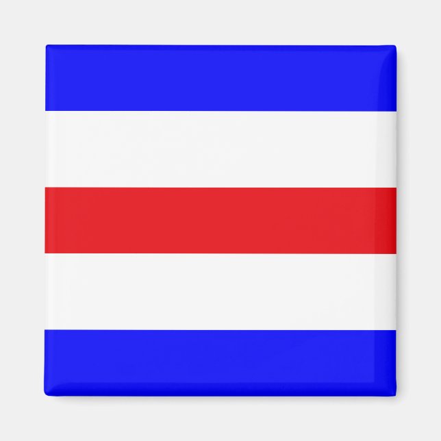 Íman Bandeira de Sinalização Marítima: Letra "C" Charli (Frente)