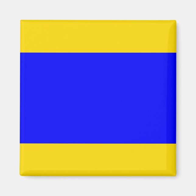 Íman Bandeira de Sinalização Marítima: Letra "D" (Delta (Frente)