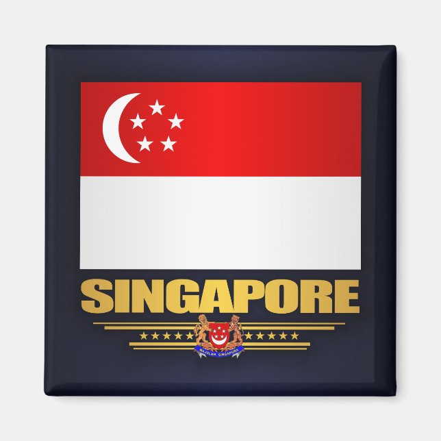 Íman Bandeira de Singapura (Frente)