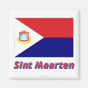 Íman Bandeira de Sint Maarten com nome