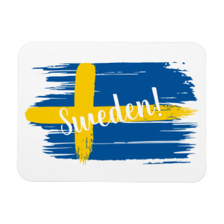 Íman Bandeira de Suecia de Brushacarc Artístico