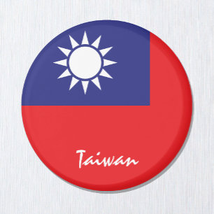 Íman Bandeira de Taiwan e Ásia - fãs de viagem/esport