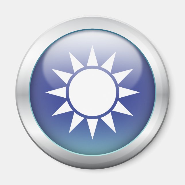 Íman Bandeira de Taiwan "Orb" (Frente)