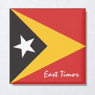 Íman Bandeira de Timor Leste e fãs de férias/esportes