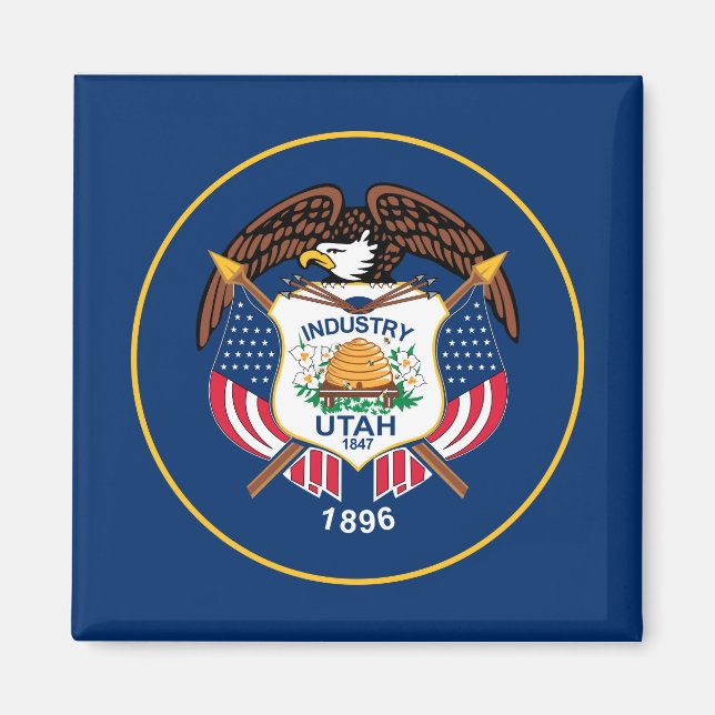 Íman bandeira de Utah (Frente)
