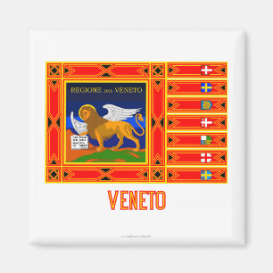Íman Bandeira de Veneto com nome