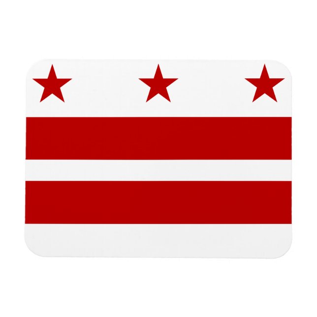Íman bandeira de Washington DC (Horizontal)