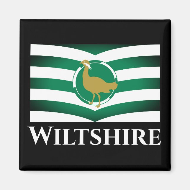 Íman Bandeira de Wiltshire - INGLATERRA (Frente)