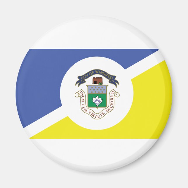 Íman Bandeira de Winnipeg, Manitoba Magnet (Frente)