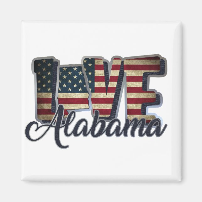 Íman bandeira do Alabama (Frente)