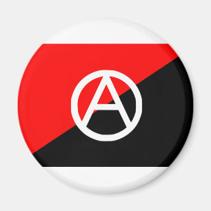Íman Bandeira do anarquista com símbolo de A