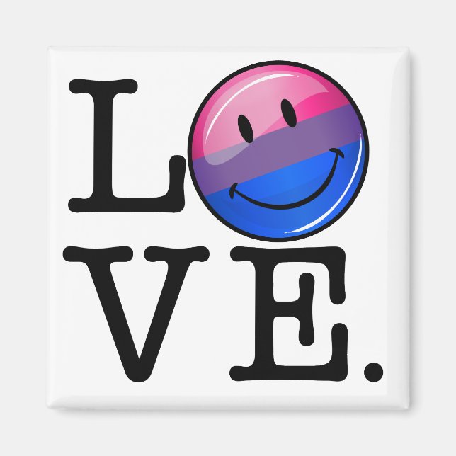 Íman Bandeira do Bisexuality dentro do amor da palavra (Frente)