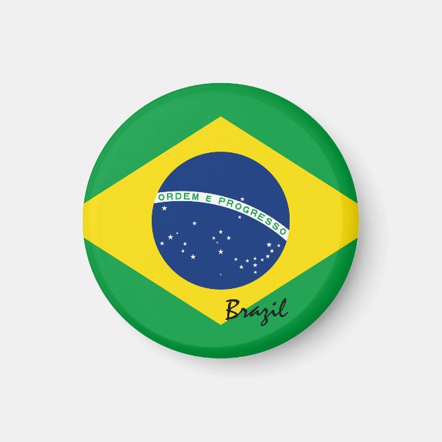Íman Bandeira do Brasil: fãs de viagem/esportes (Frente)