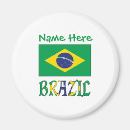 Íman Bandeira do Brasil Personalizada