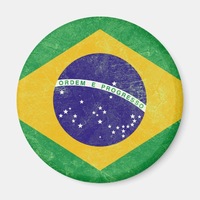 Íman Bandeira do Brasil Vintage (Frente)