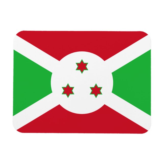 Íman Bandeira do Burundi Patriótico (Horizontal)