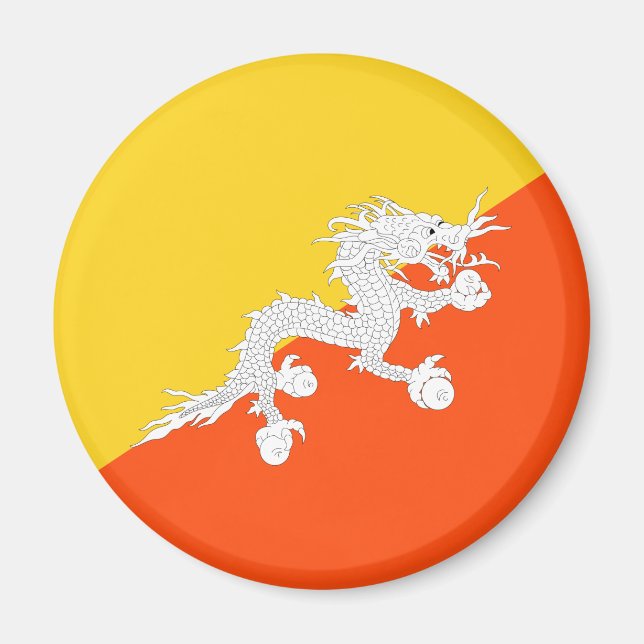 Íman Bandeira do Butão (Butão) (Dragão Thunder) (Frente)