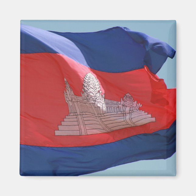 Íman bandeira do camboja (Frente)