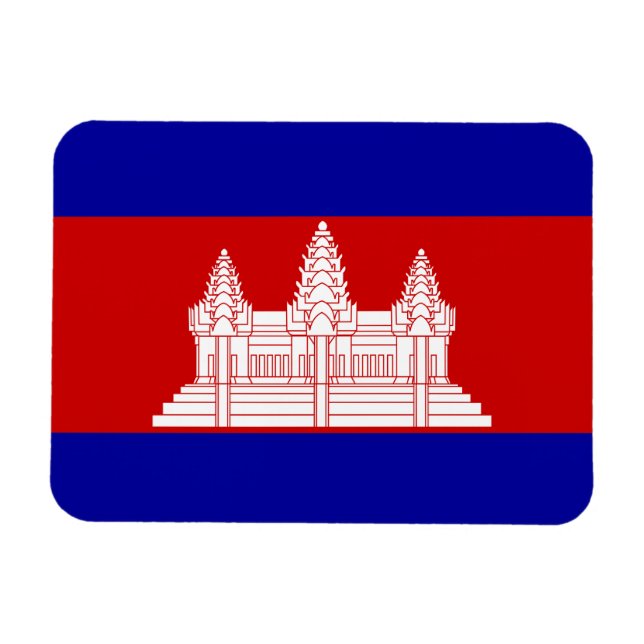 Íman Bandeira do Camboja (Horizontal)