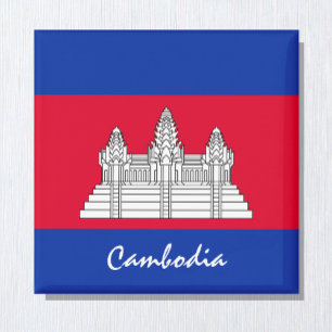 Íman Bandeira do Camboja e fãs de férias e esporte na