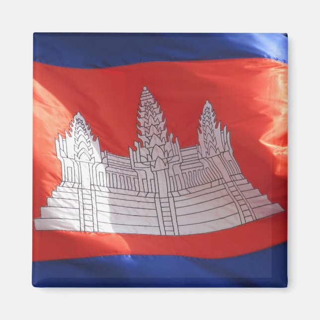 Íman bandeira do Camboja wat (Frente)
