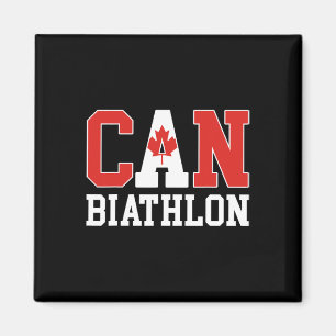 Íman Bandeira do Canadá Biathlonist - Canadiano Can Bia