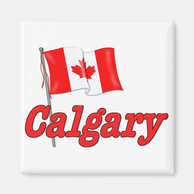 Íman Bandeira do Canadá - Calgary (Frente)