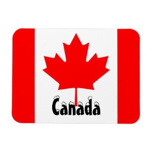 Íman Bandeira do Canadá Cores Canadenses Vermelho Branc