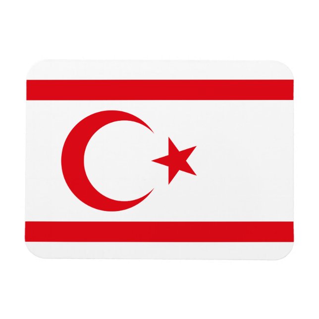 Íman Bandeira do Chipre do Norte (Horizontal)