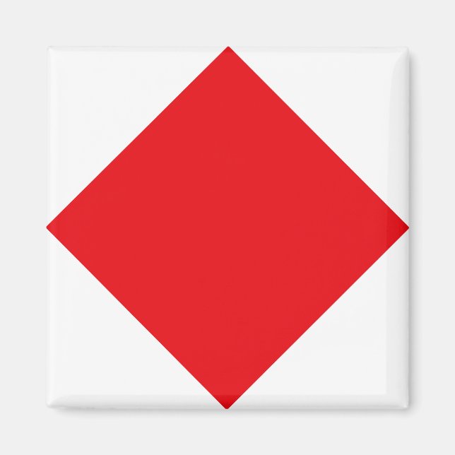 Íman Bandeira do Código de Sinais "F" (Foxtrot) (Frente)